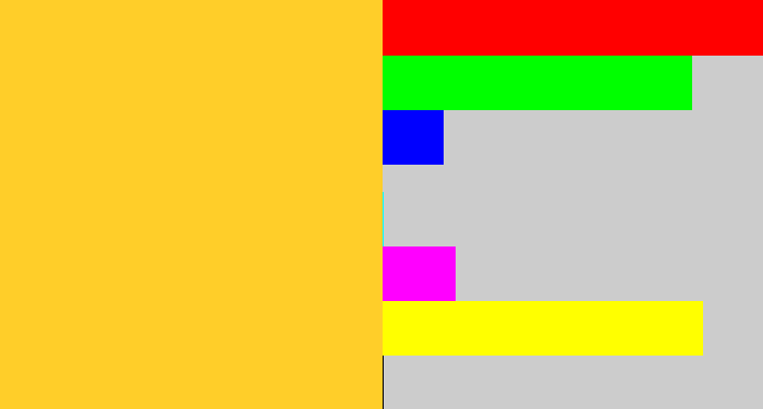 Hex color #ffce29 - sun yellow