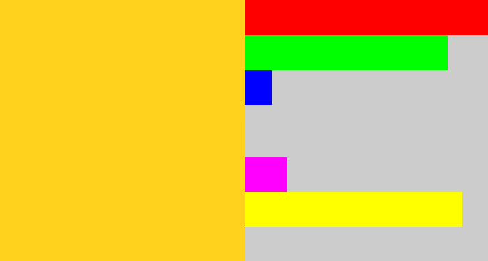 Hex color #ffd31d - sun yellow