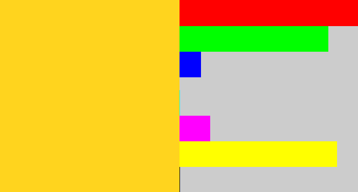 Hex color #ffd41e - sun yellow
