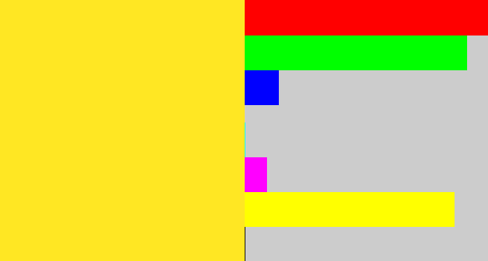 Hex color #ffe723 - sun yellow