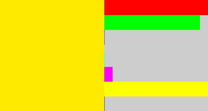 Hex color #ffeb00 - dandelion