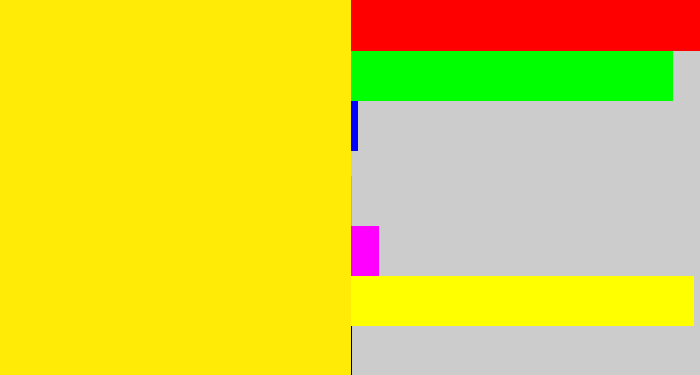 Hex color #ffeb06 - dandelion