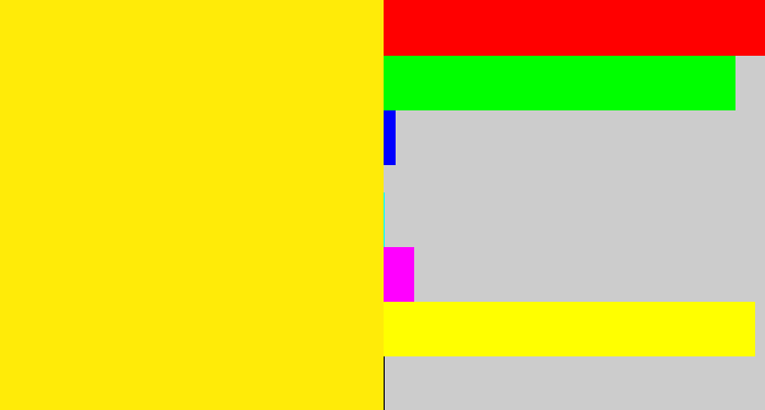 Hex color #ffeb08 - dandelion