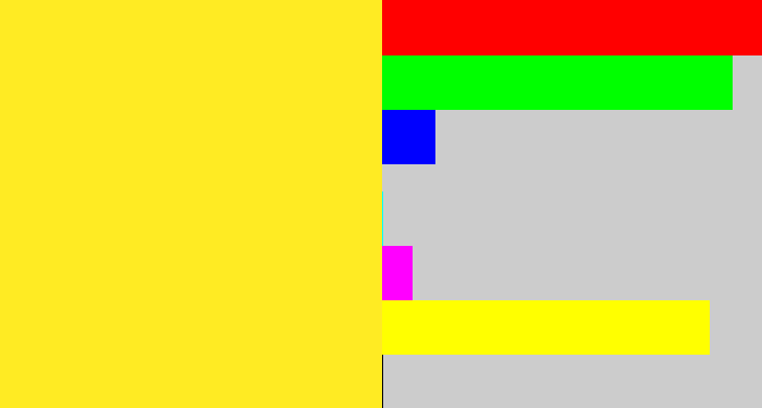 Hex color #ffeb23 - sun yellow
