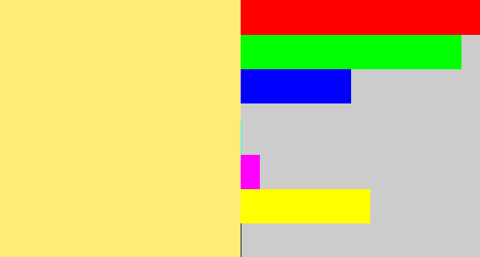 Hex color #ffeb75 - sandy yellow