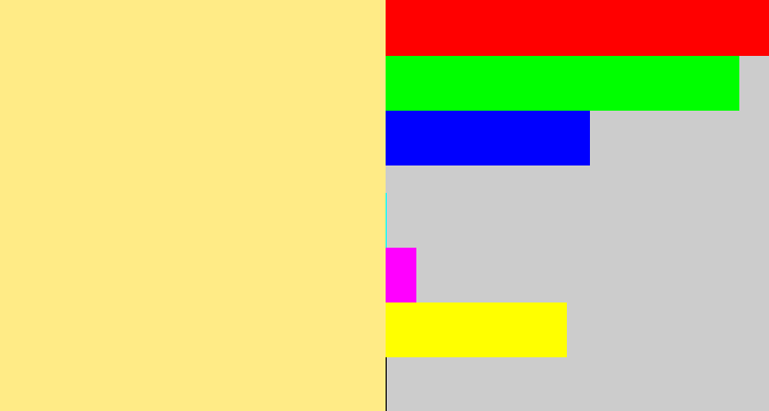 Hex color #ffeb86 - manilla