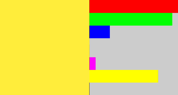 Hex color #ffec3b - off yellow