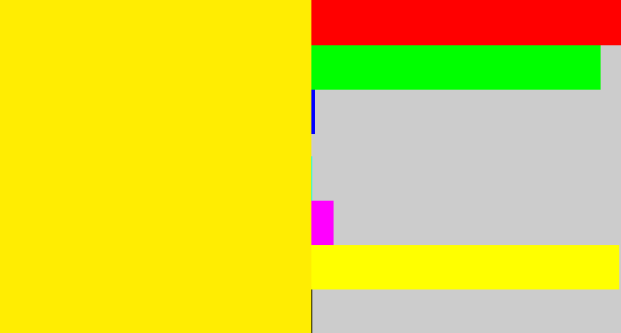Hex color #ffed02 - dandelion