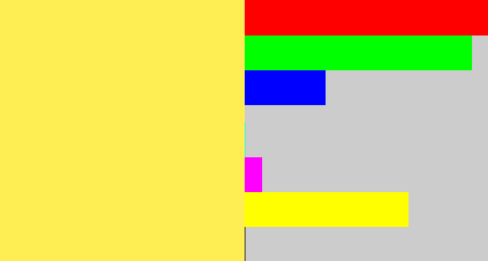 Hex color #ffed54 - lemon